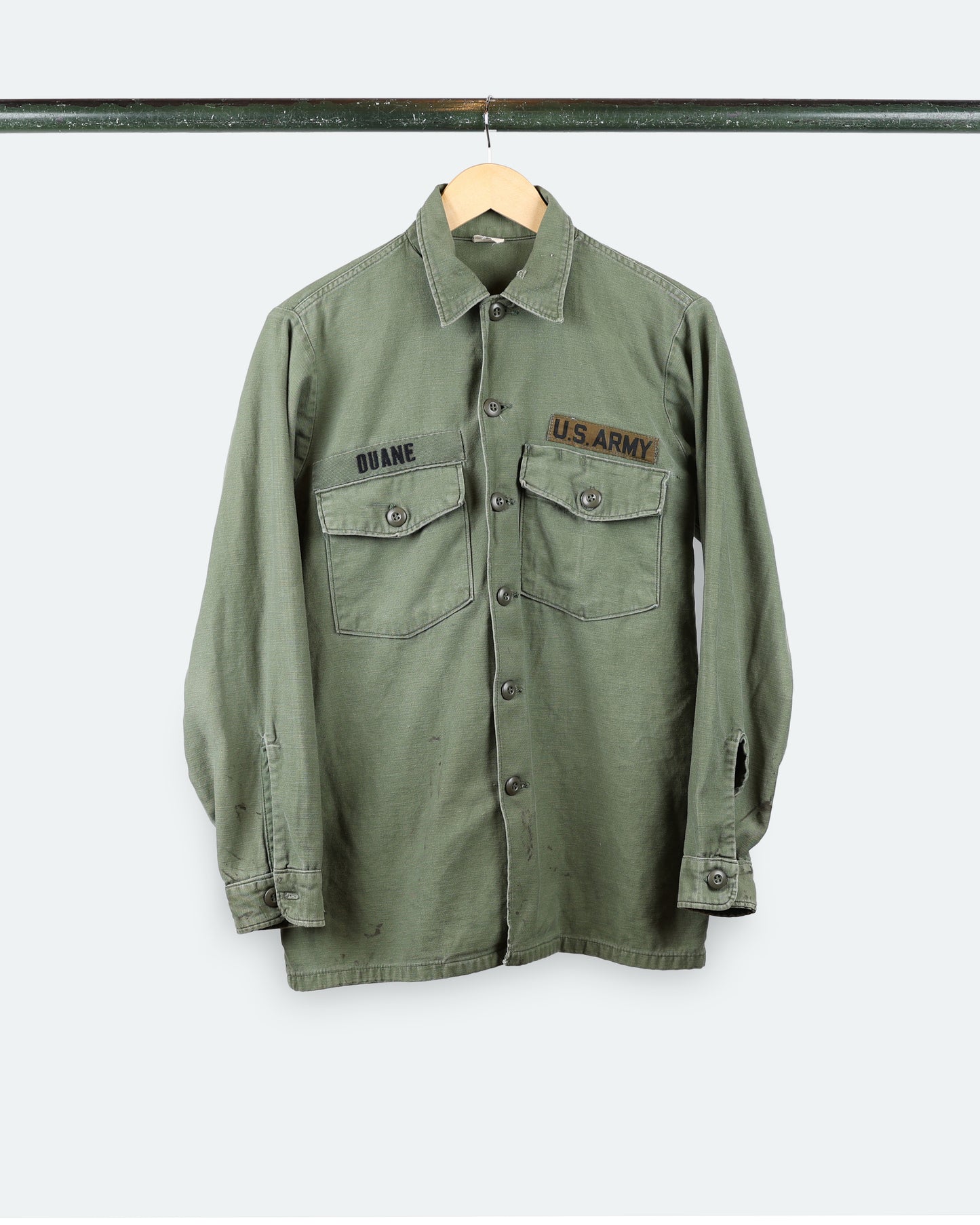 Vtg US Army OG-107 Shirt