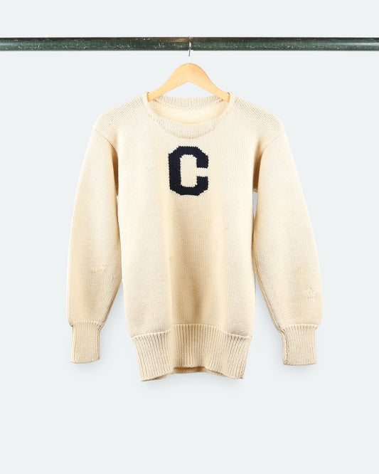 50s WH Brine 'C' Knit Sweater