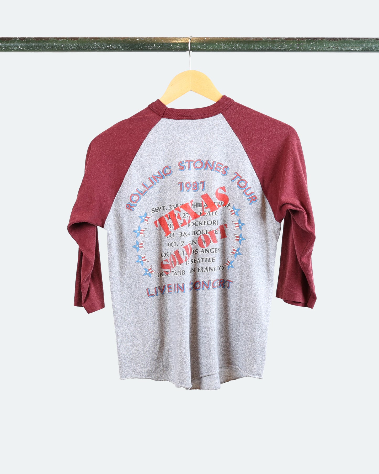 1987 Rolling Stones Tour Raglan