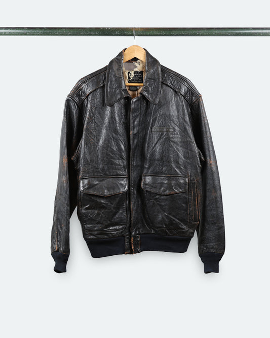Vtg Avirex Leather Jacket Type A2