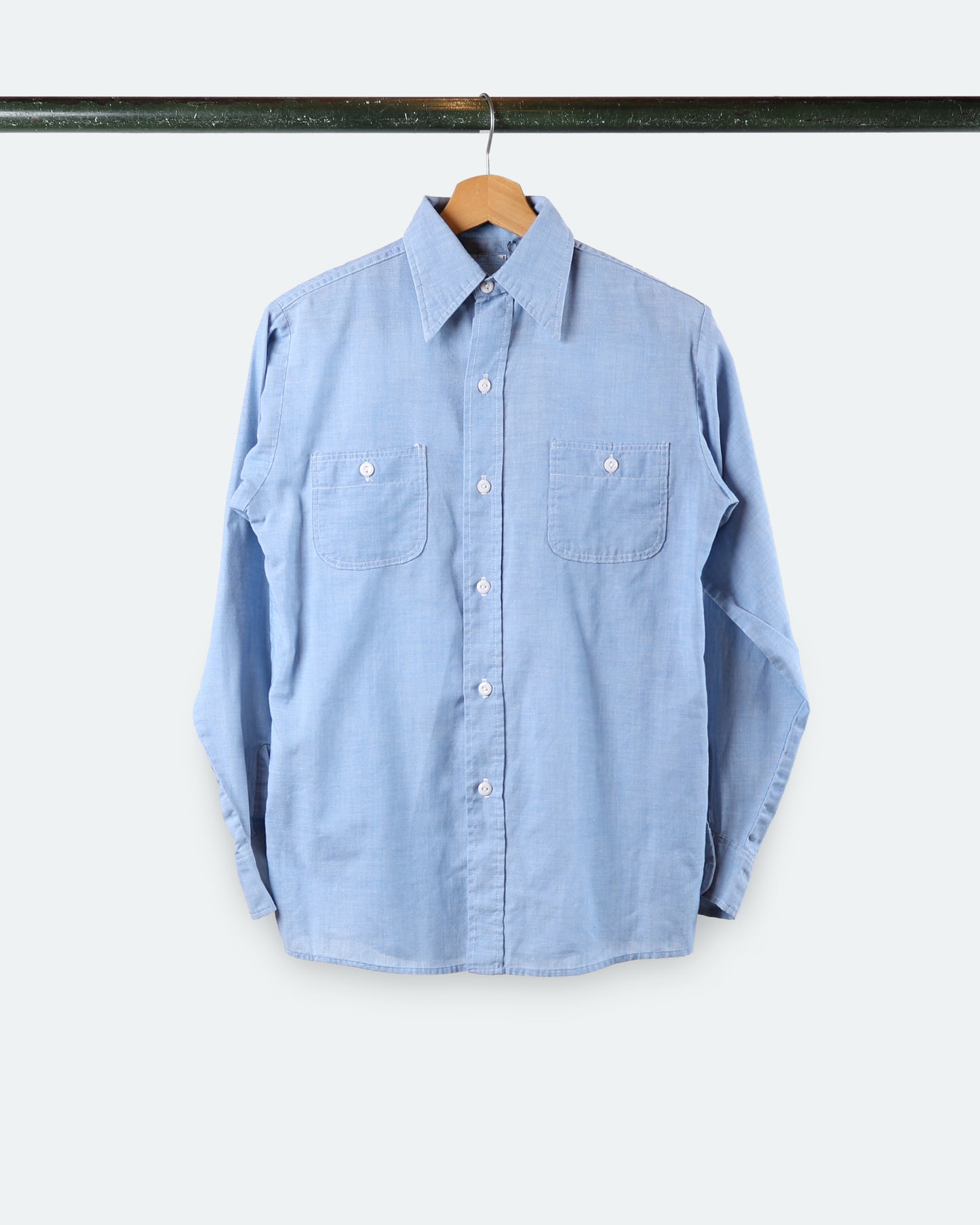 Vintage Chambray Work Shirt *Peace Sign