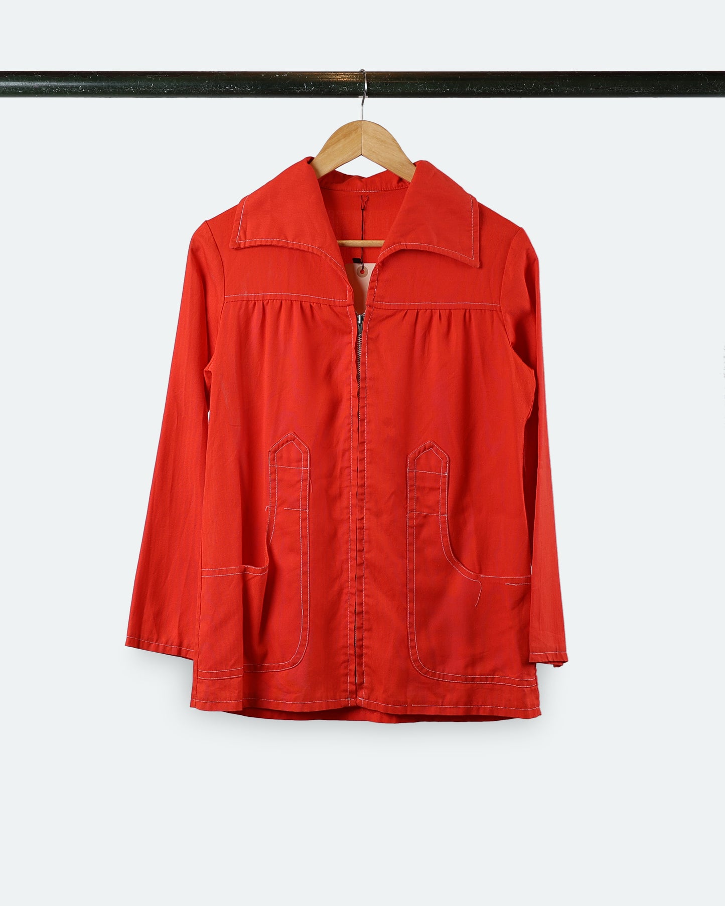 70s Red Zip-up Jacket
