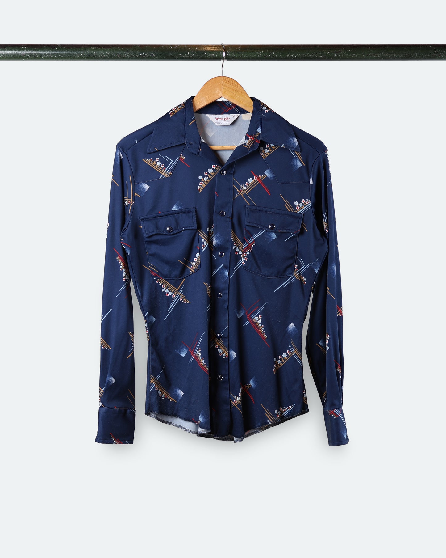 Vtg Wrangler Floral Western Shirt