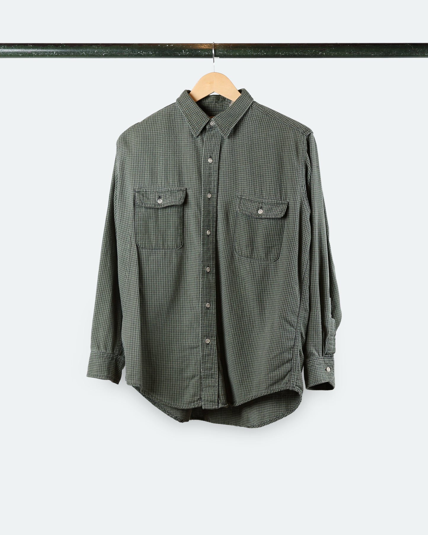 Vtg L.L. Bean Flannel Shirt *Green