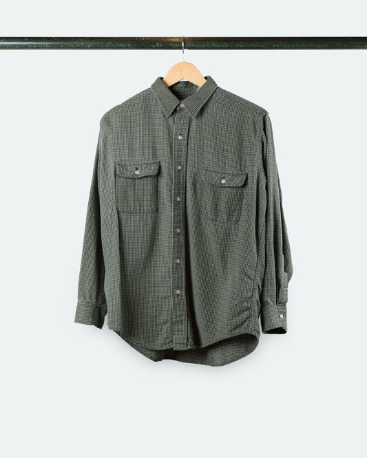Vtg L.L. Bean Flannel Shirt *Green