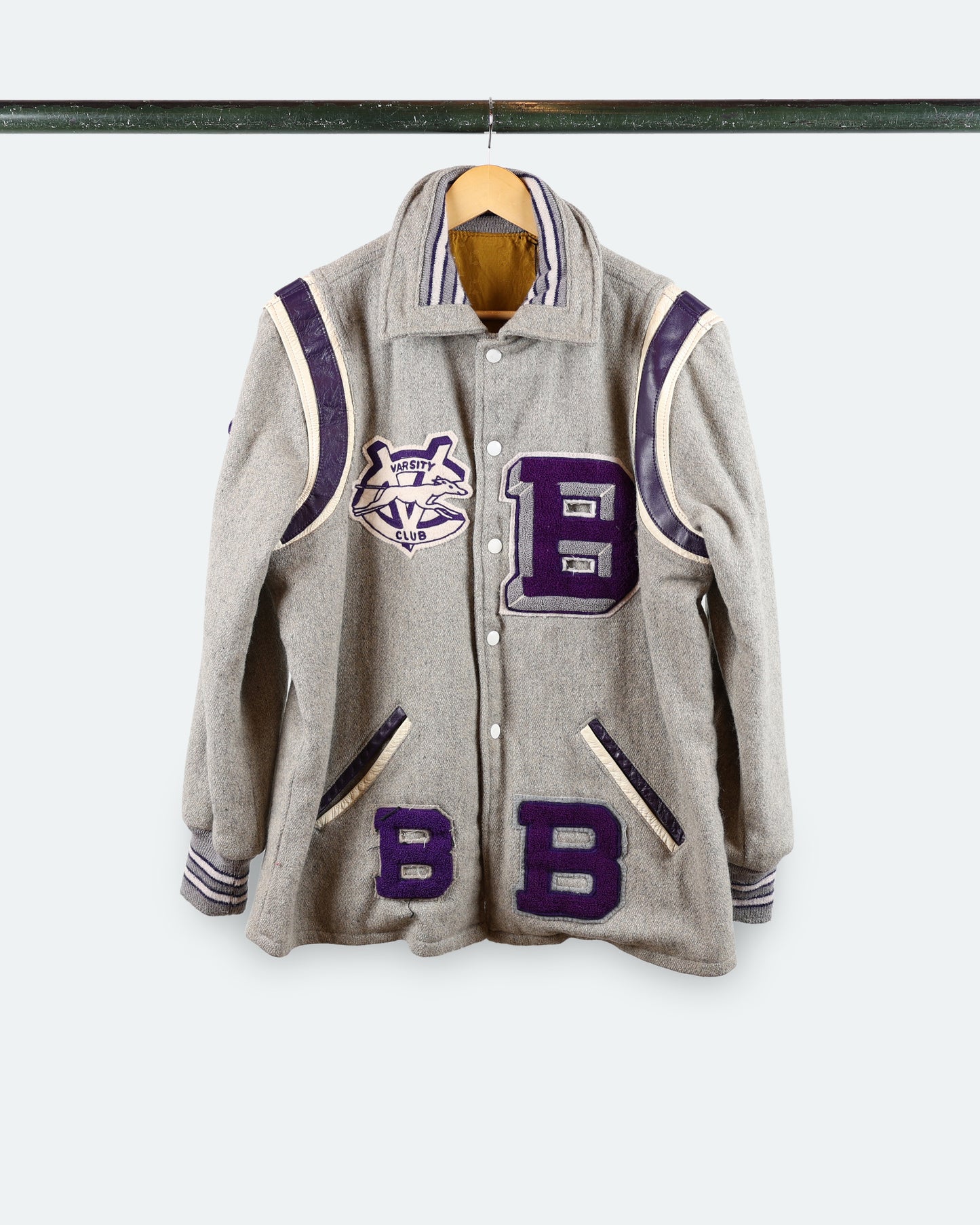 70's Wool Varsity Jacket "B"