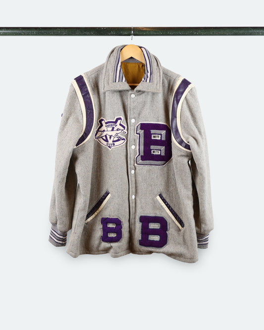 70's Wool Varsity Jacket "B"