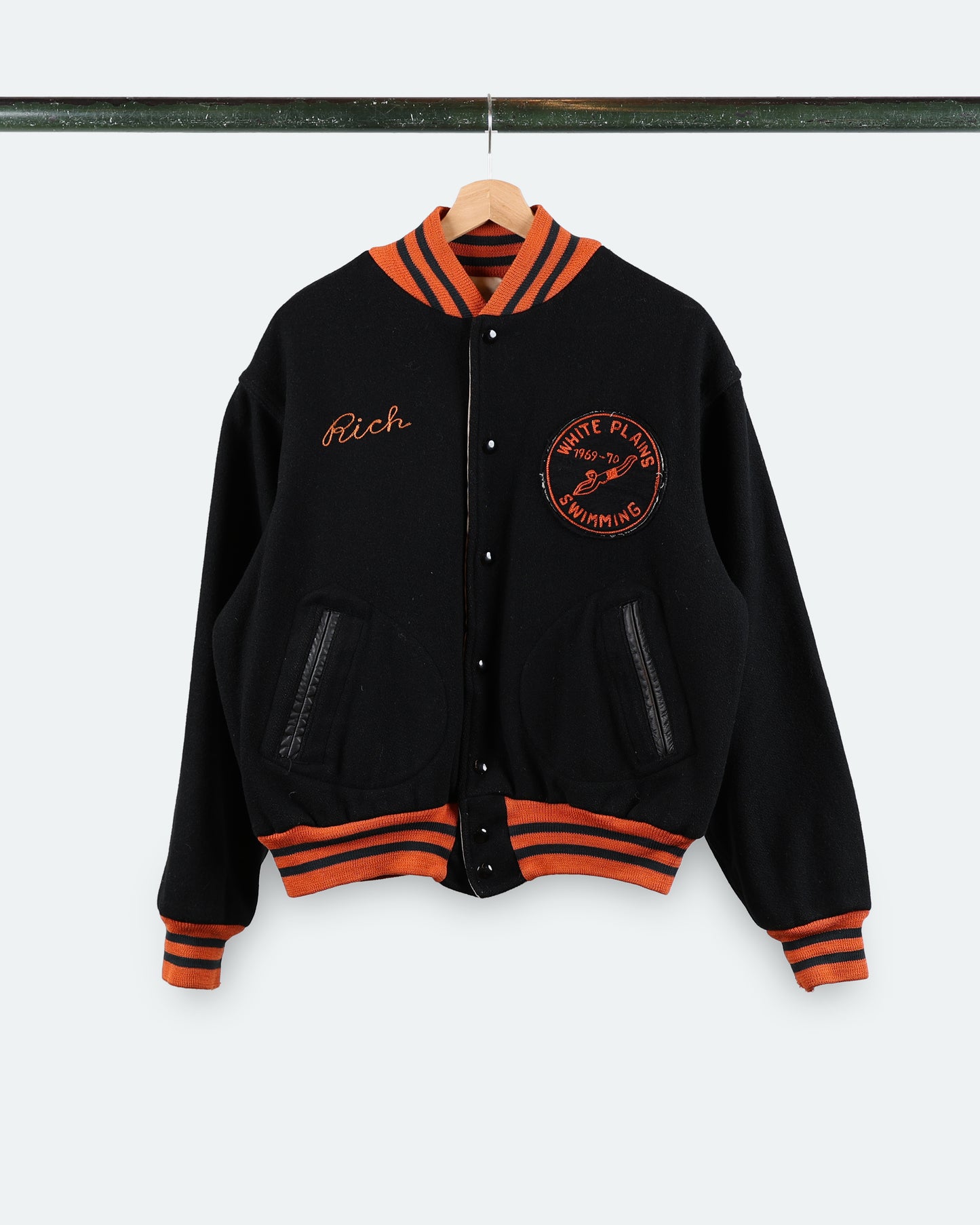 1969 White Plains Swimming Varsity Jacket