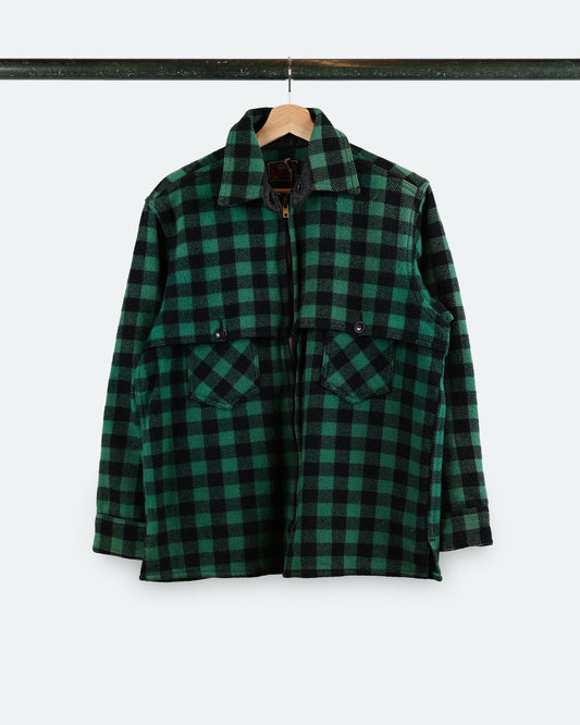 70s Johnson Green and Black Flannel
