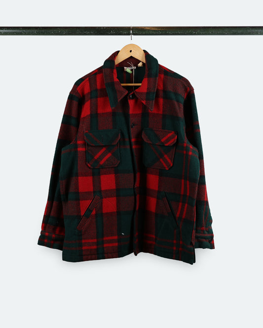 60s L.L Bean Green Red Flannel