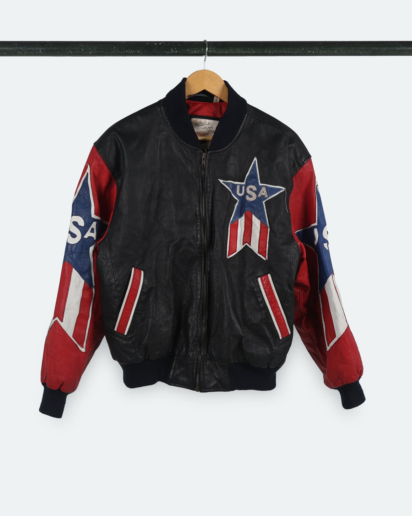 U.S.A. Michael Hoban Leather Jacket