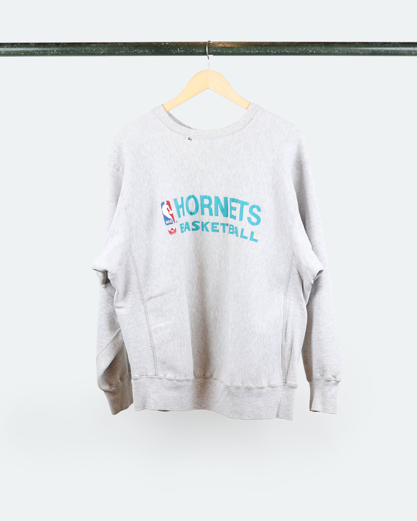 90s Sand-Knit Hornets Crewneck