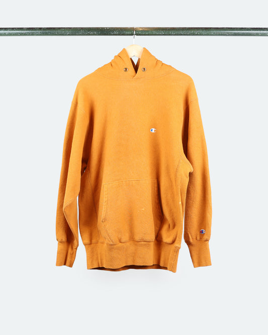 90s Reverse-Weave Orange Hoodie