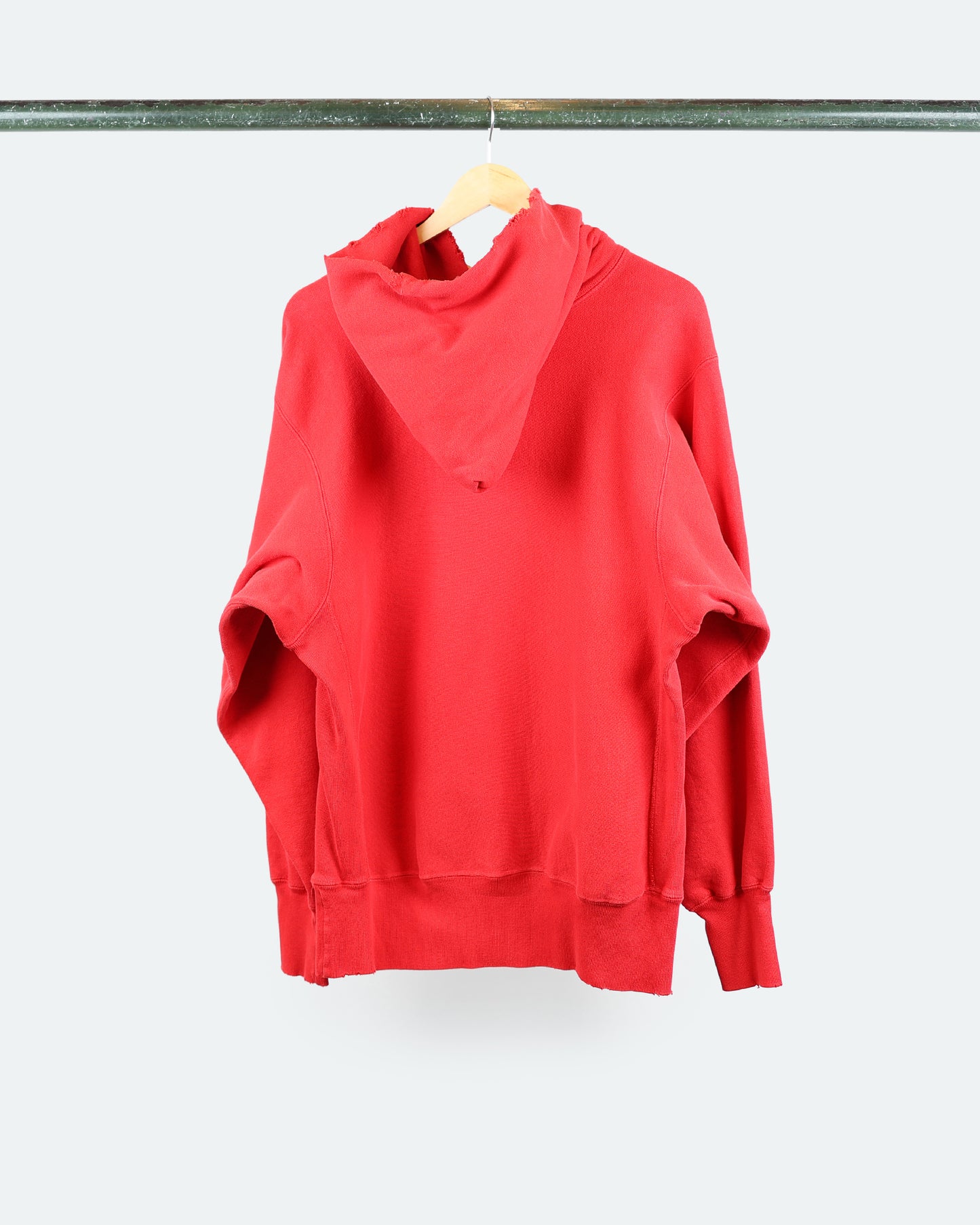90s Reverse-Weave Red Hoodie
