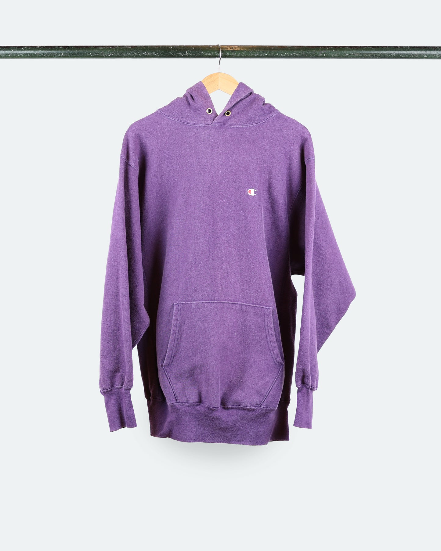 90s Reverse-Weave Purple Hoodie