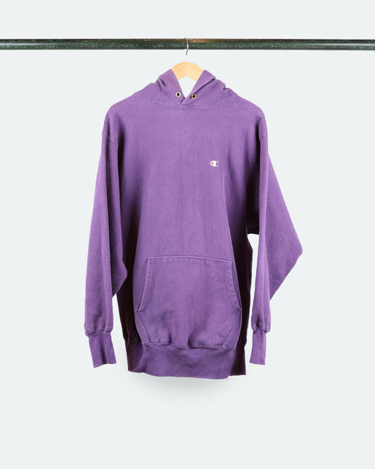 90s Reverse-Weave Purple Hoodie