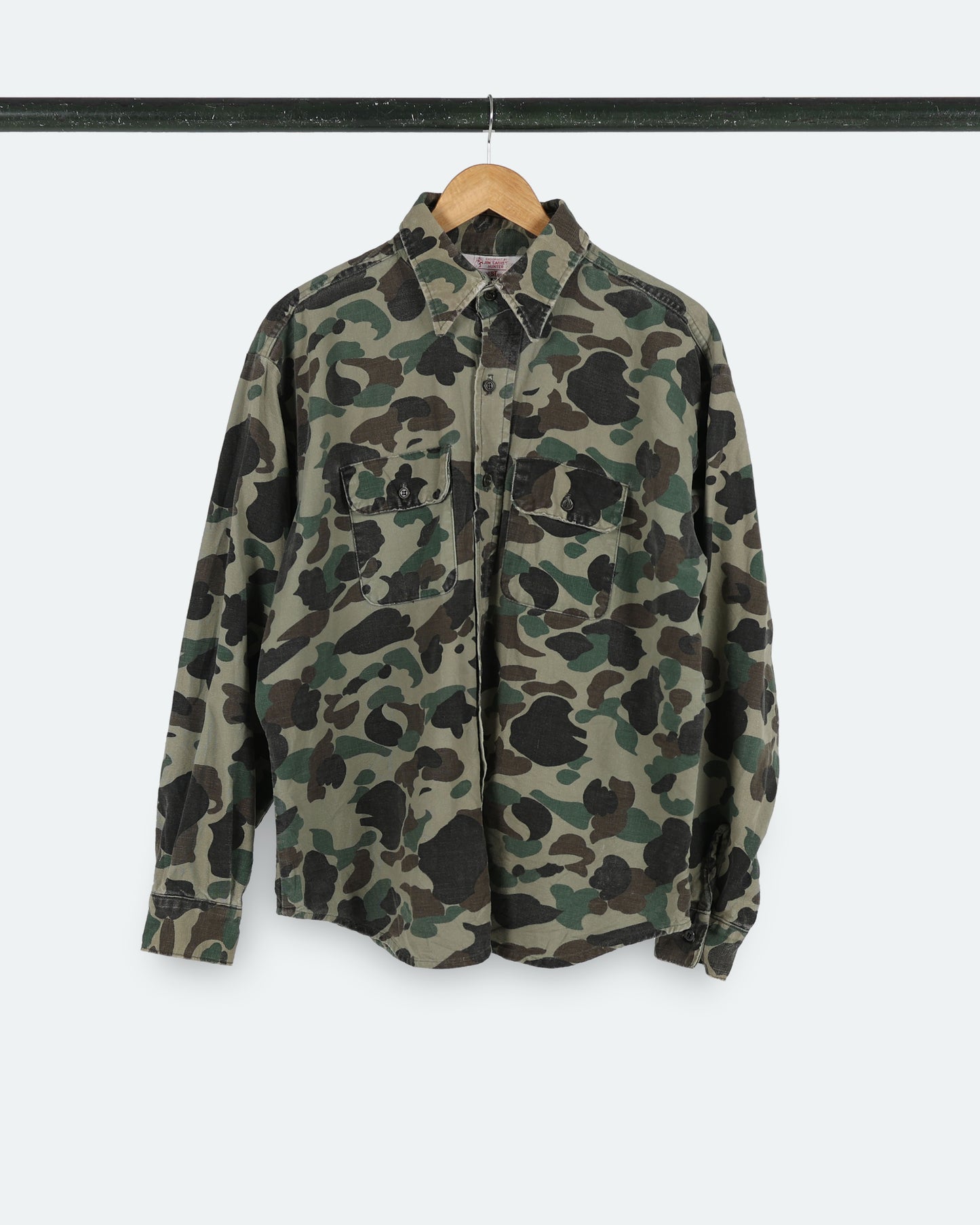 Vintage Duck Camo Military Button Up