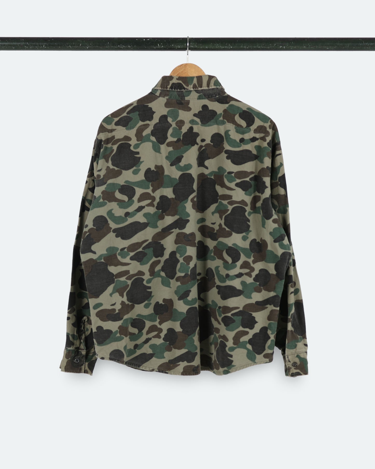 Vintage Duck Camo Military Button Up