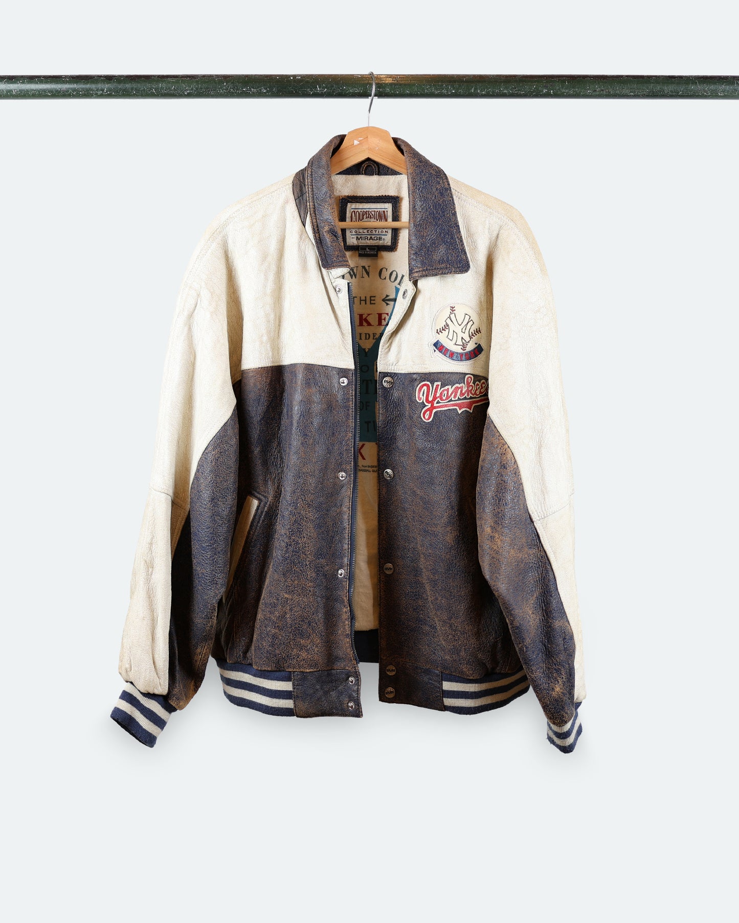 90s NY Yankees Leather Jacket