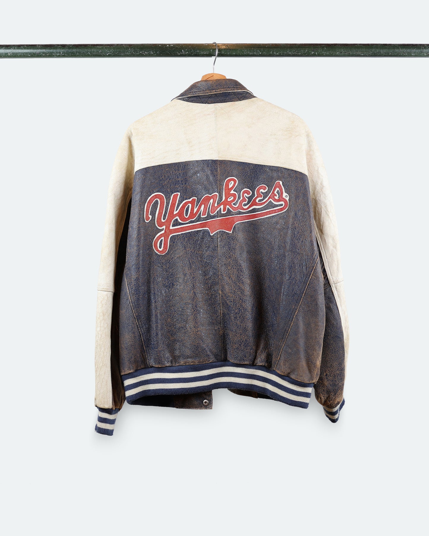 90s NY Yankees Leather Jacket