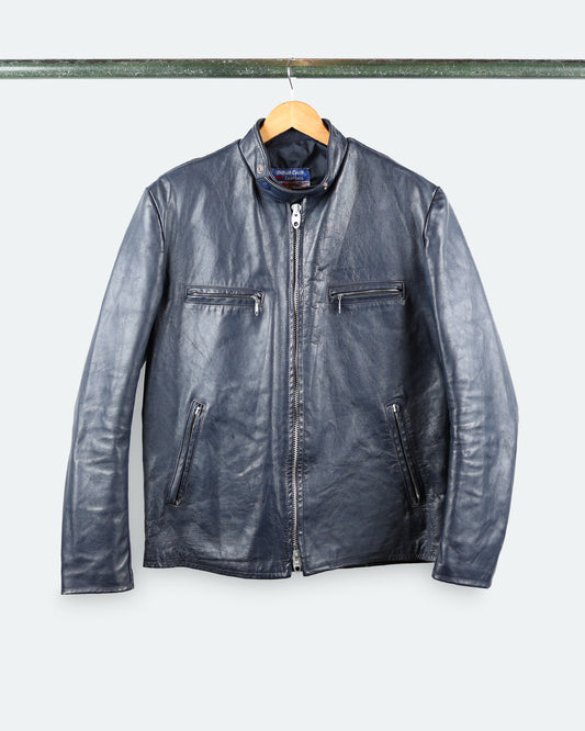 80s British Cycle Leathers Jacket