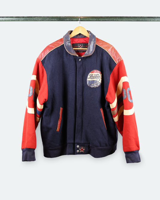 90s Pepsi Varsity Leather Bomber