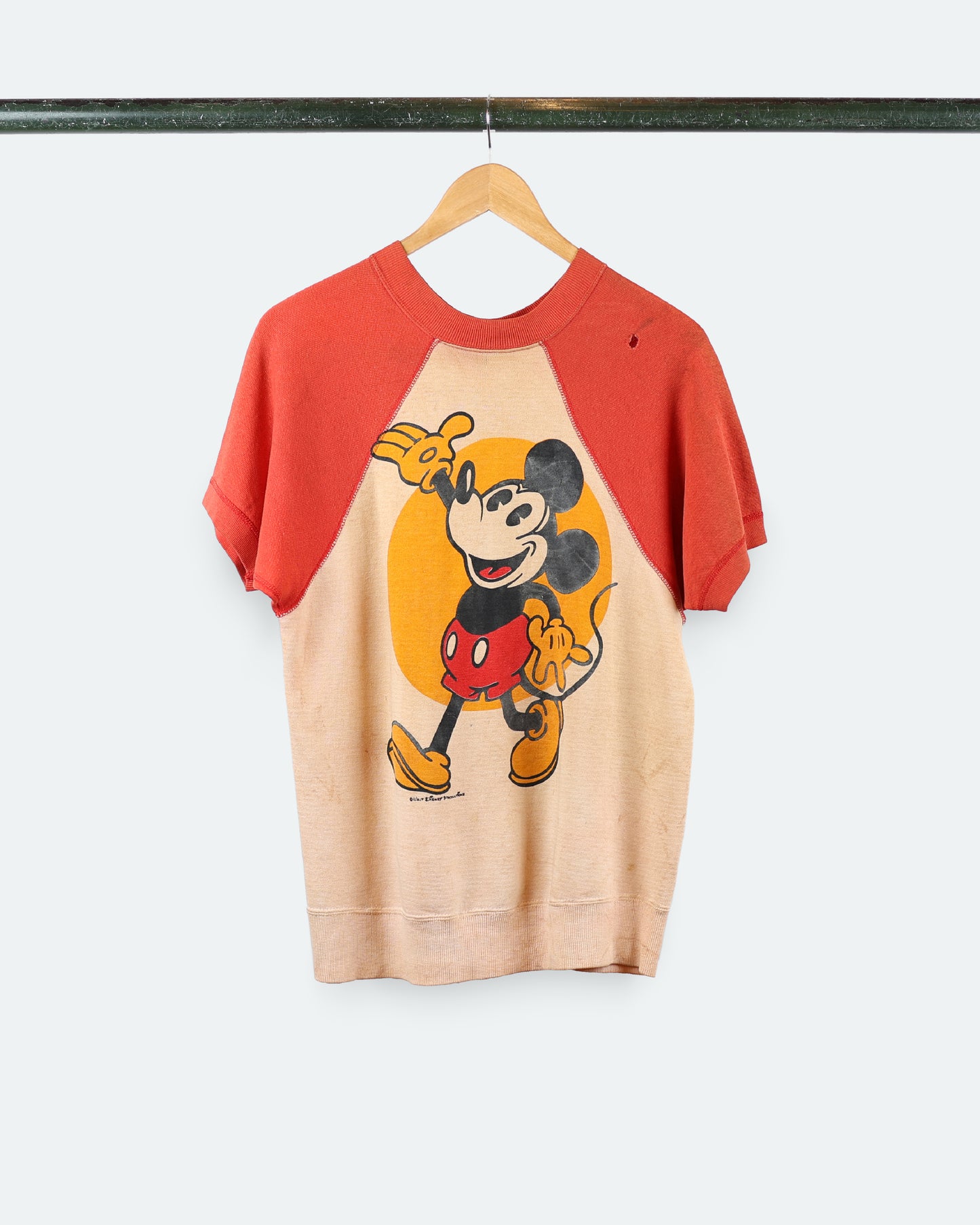 70s Mickey Mouse Raglan Sweat-Shirt