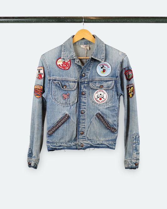Vintage *Travel Patched Denim Jacket