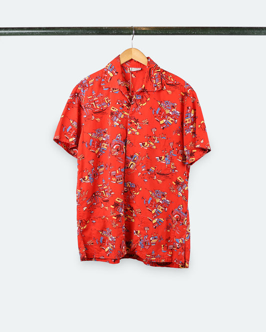50s Jantzen Venice Print Shirt