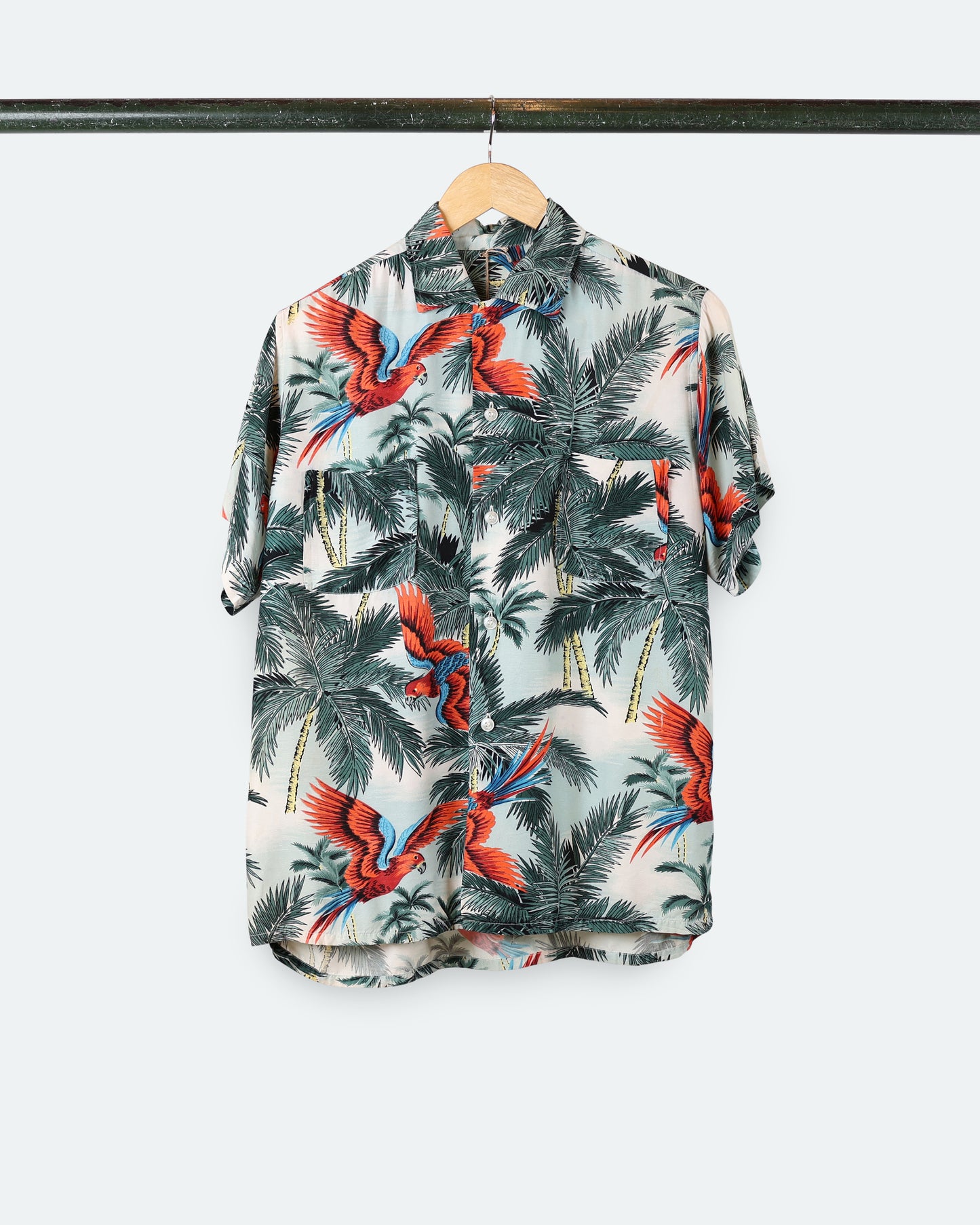 60s Penny Parrot Tiki Button Down