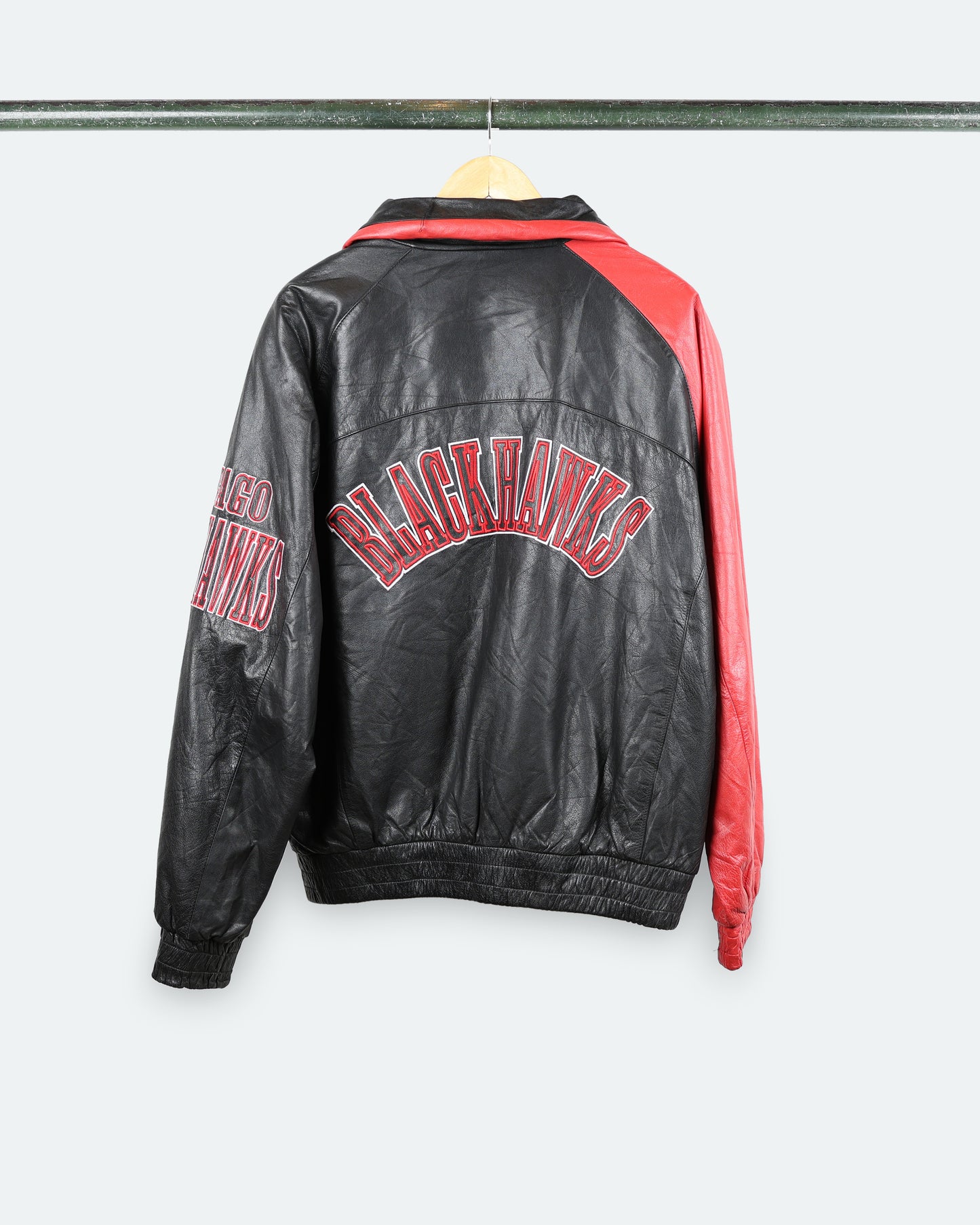 90s Chicago Blackhawks Leather Bomber