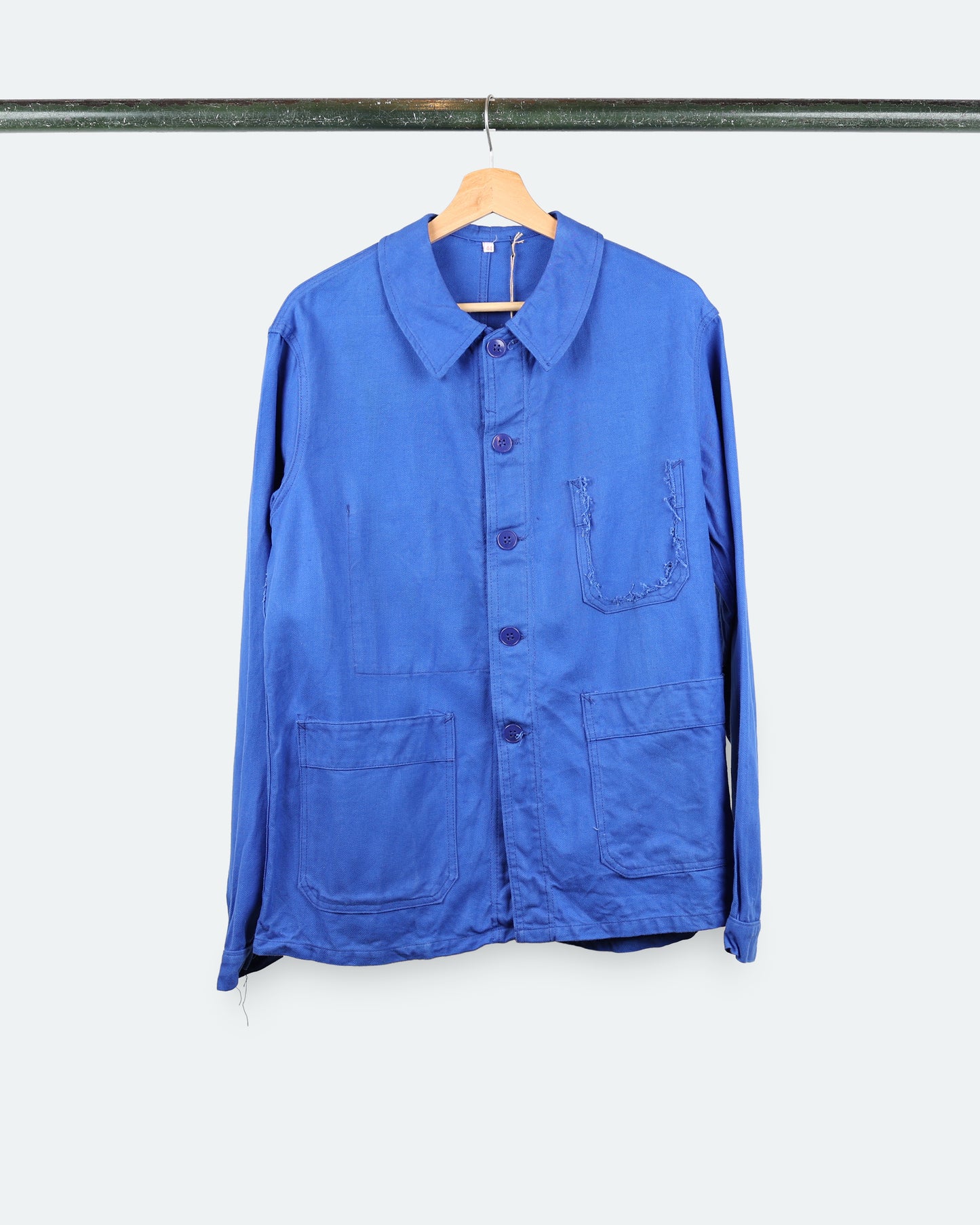 Vintage French Blue Workwear Jacket *Missing Pocket