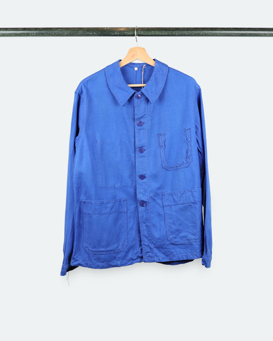 Vintage French Blue Workwear Jacket *Missing Pocket