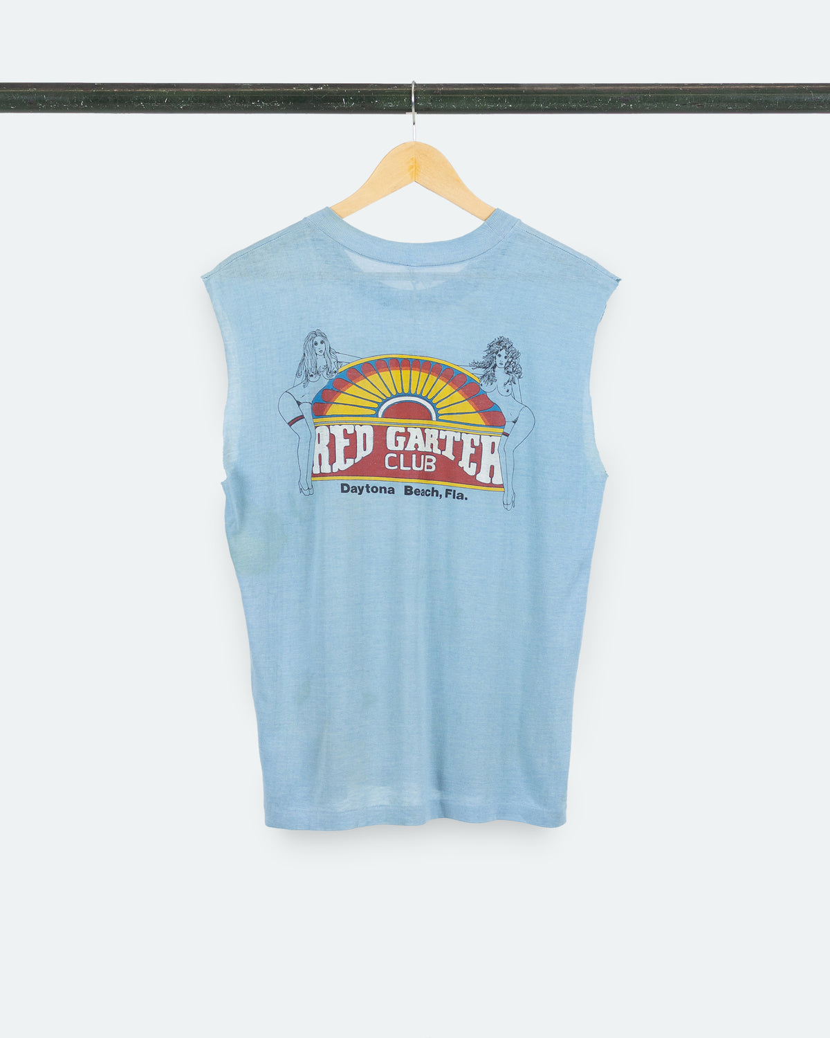 80s Red Garter Club Cut Off