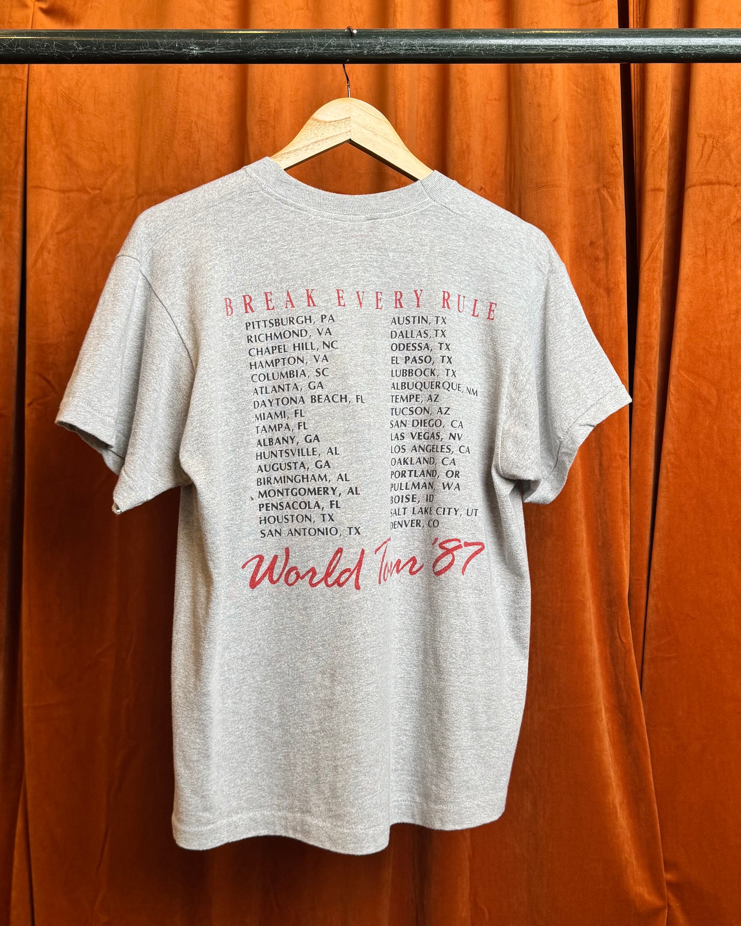 1987 Tina Turner 'Break Every Rule' World Tour Tee