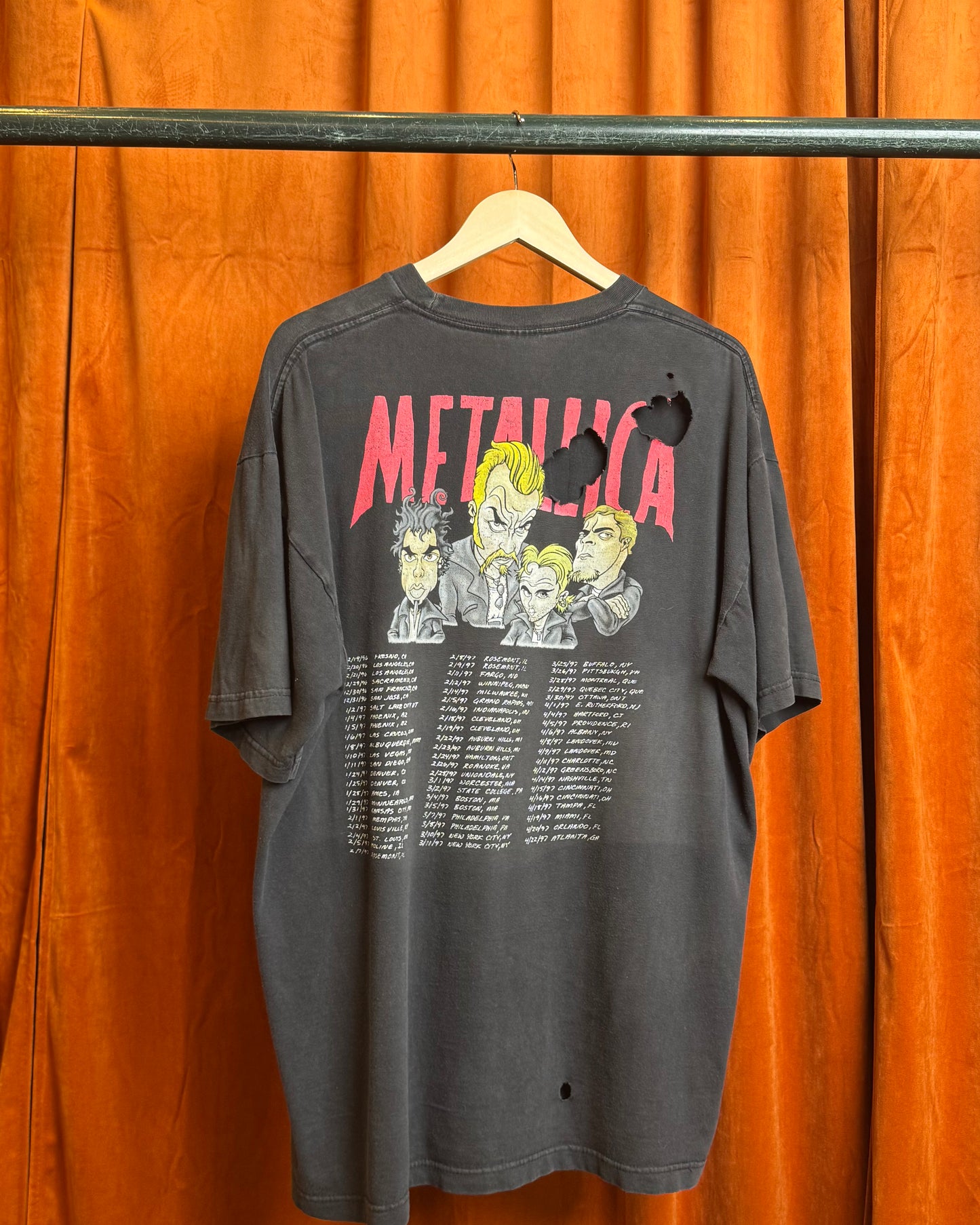 1996 Metallica Cartoon Distressed