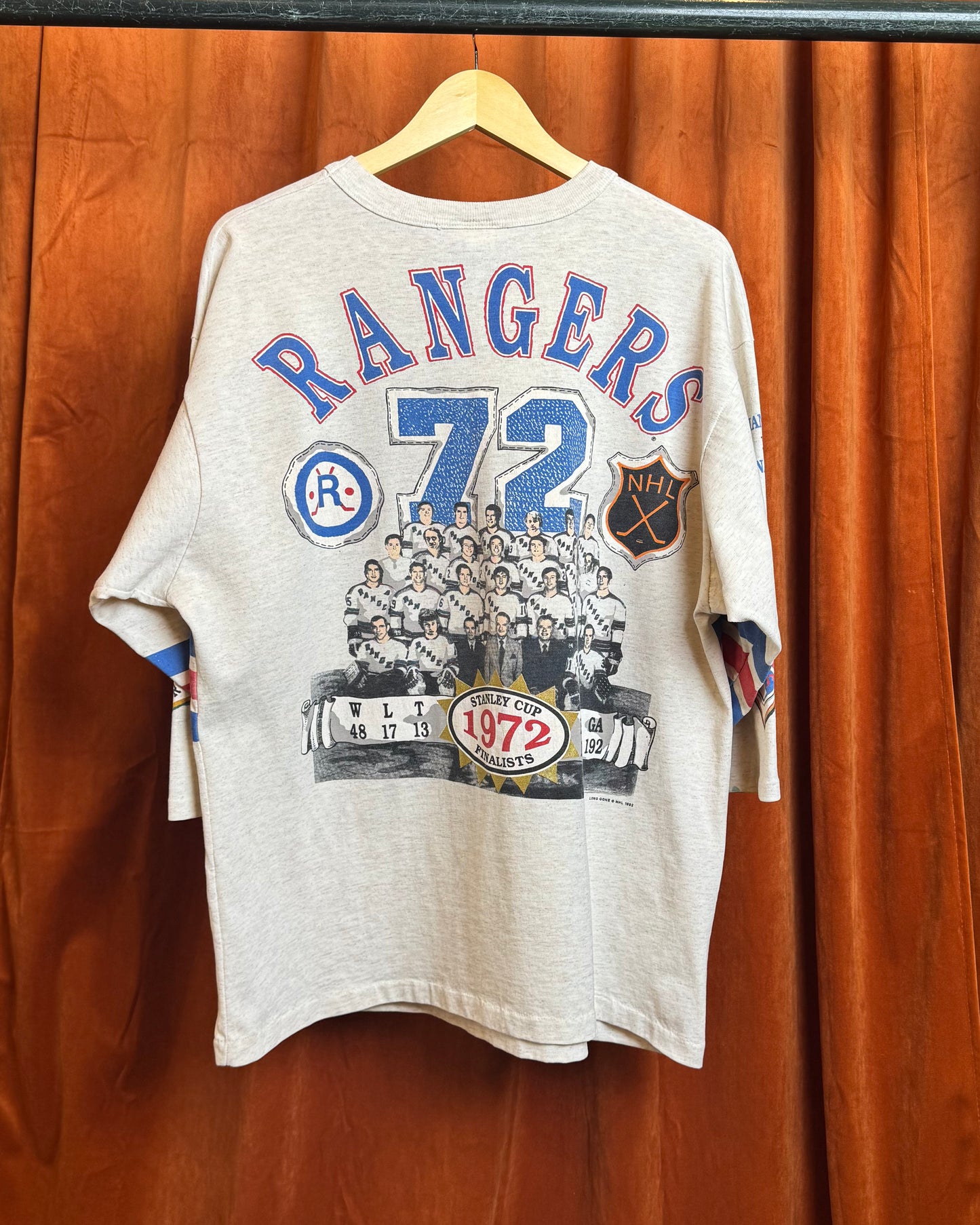 1992 New York Rangers Long Sleeve All Over Print