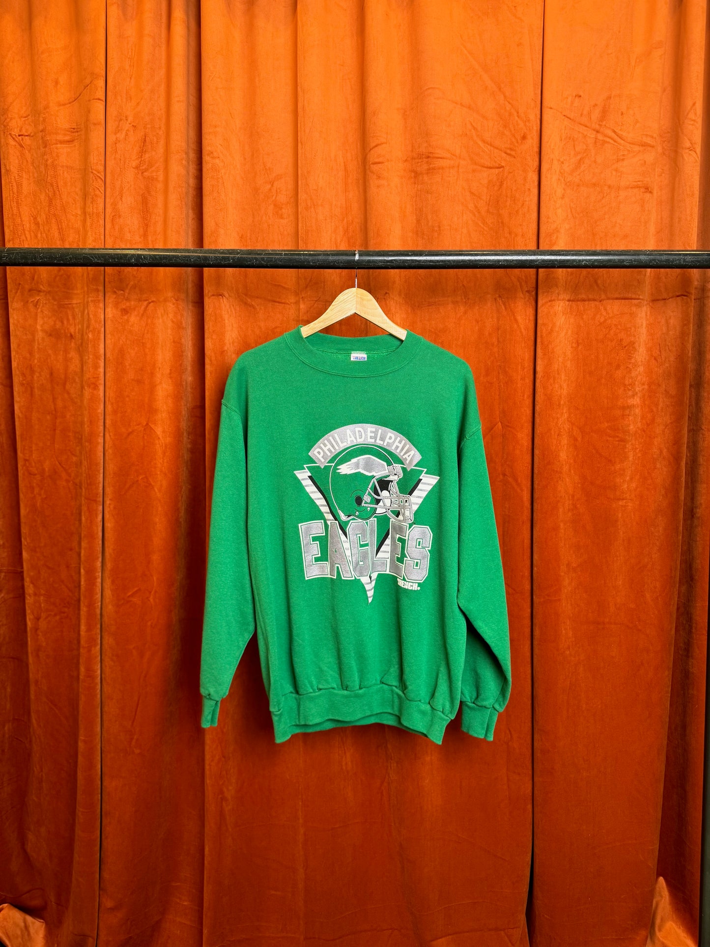 90s Philadelphia Eagles Trench Crewneck