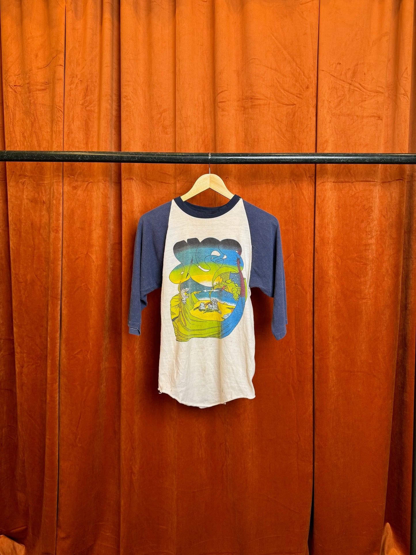 80s Yes Wizard & Dragon Raglan