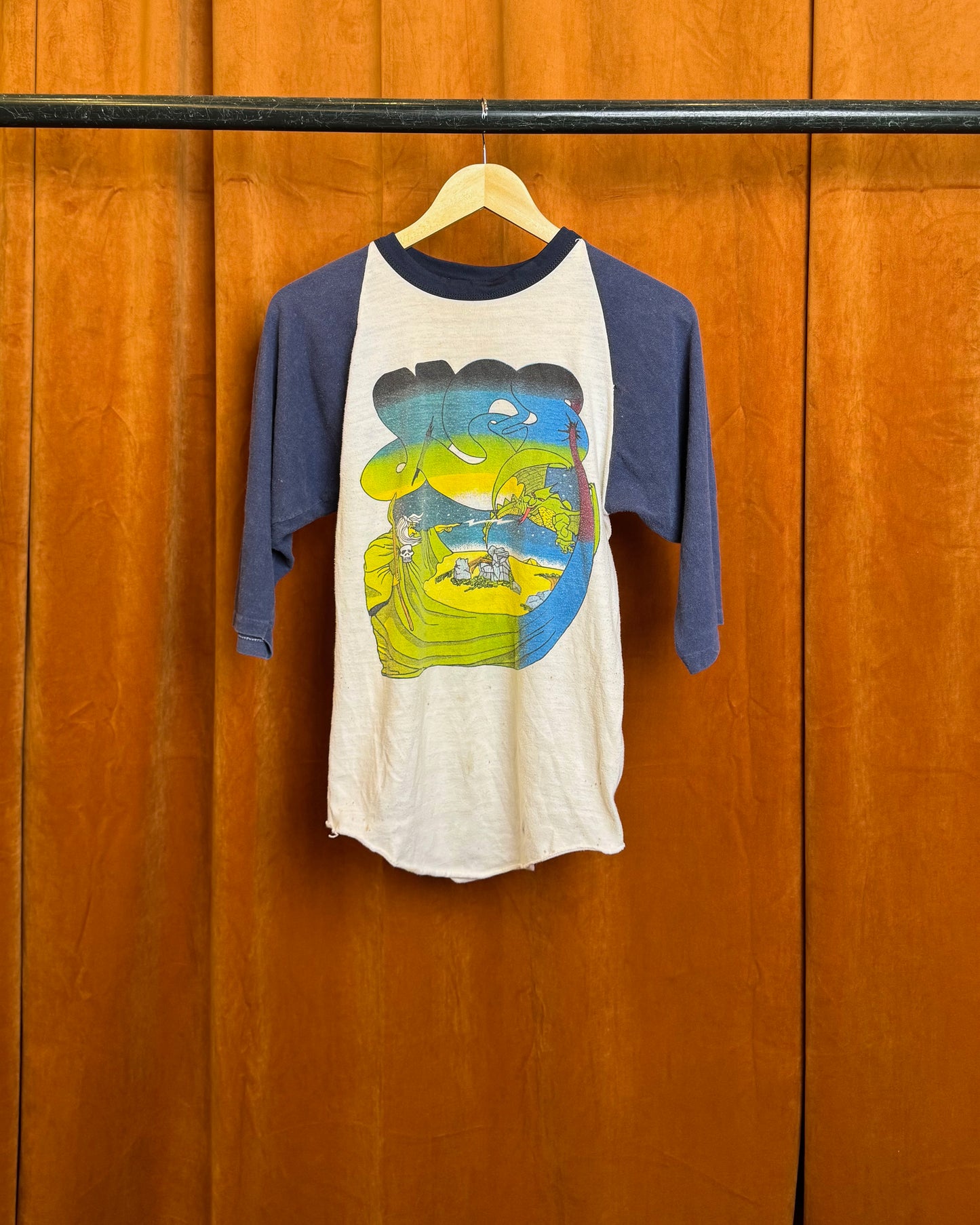 80s Yes Wizard & Dragon Raglan