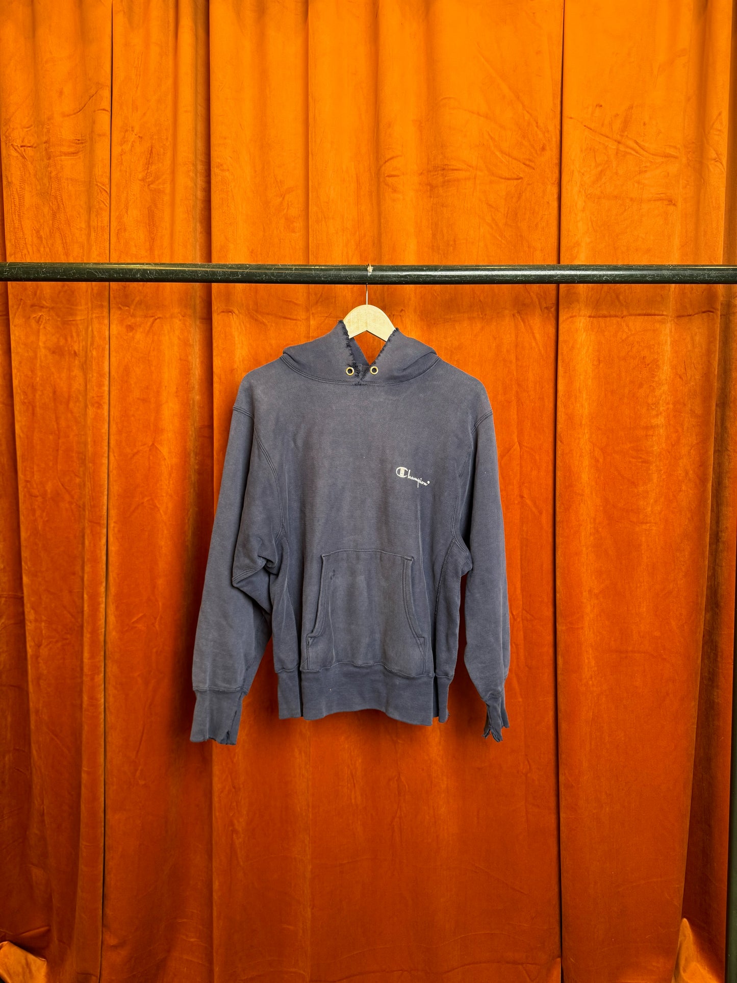 80s Champion Reverseweave Blue Hoodie