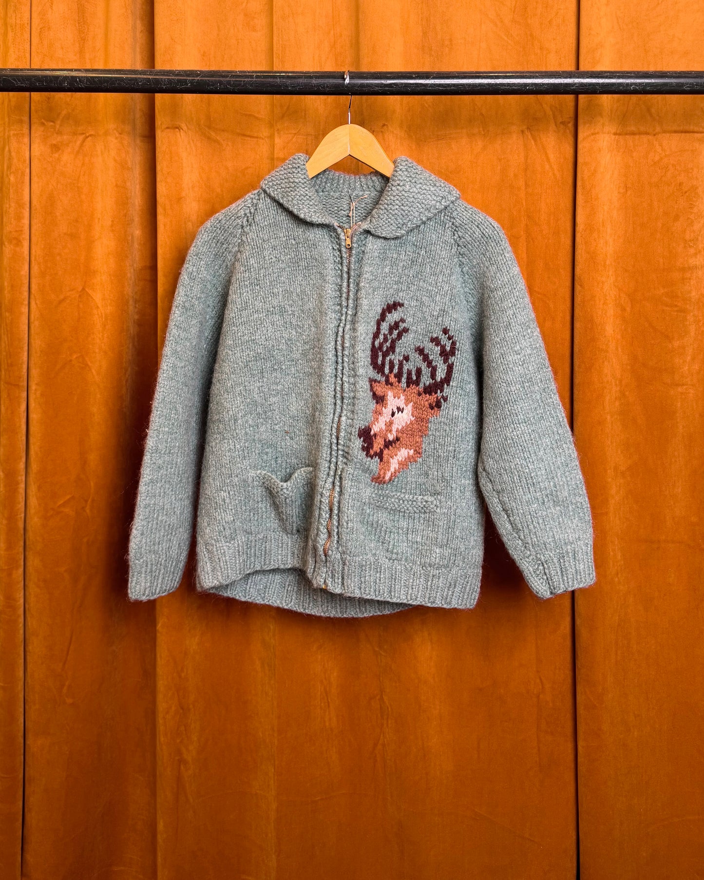 50s Cowichan Sweater w/ Deer