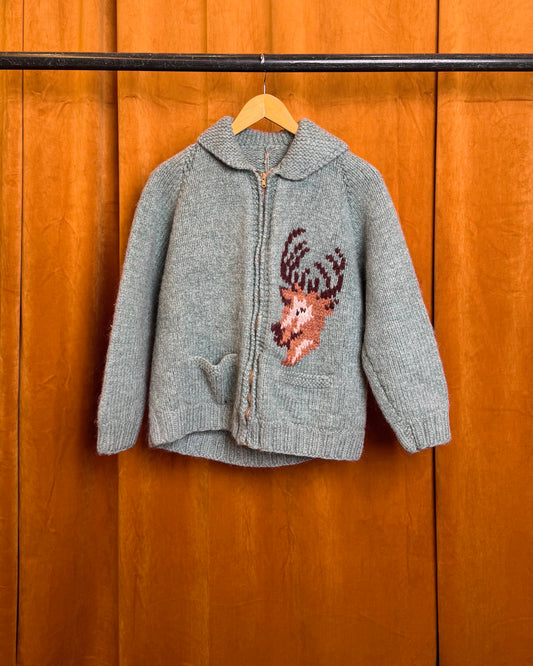 50s Cowichan Sweater w/ Deer