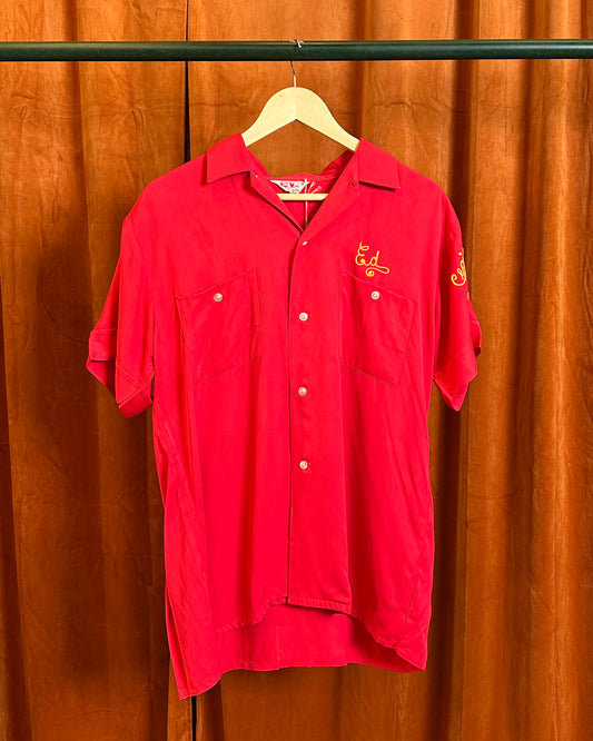 50s Chainstitch 'Chandler Lanes' Bowling Shirt