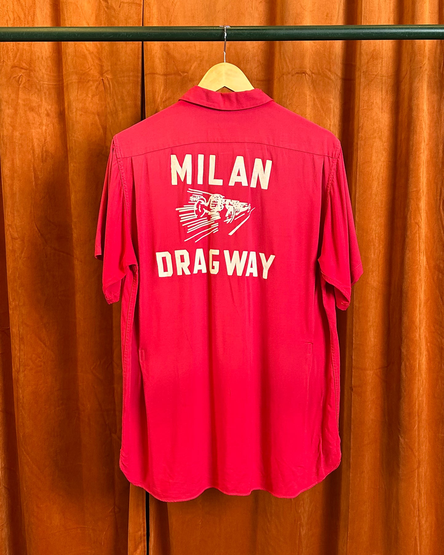 50s 'Milan Dragway' Bowling Shirt