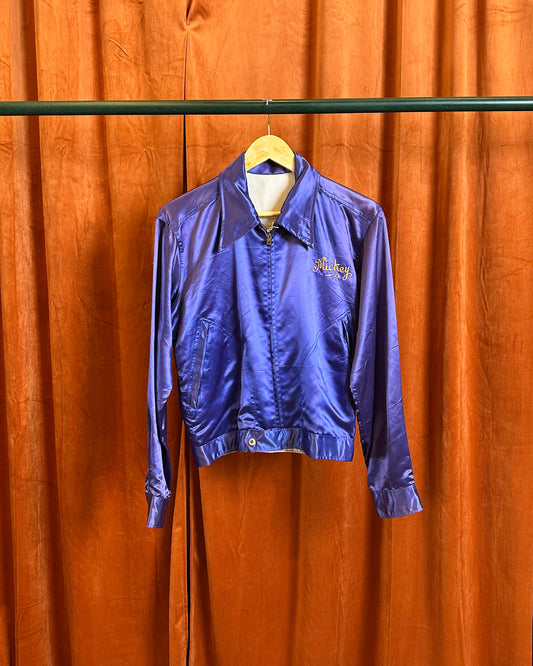 60s Philippines Souvenir Dragon Satin Jacket