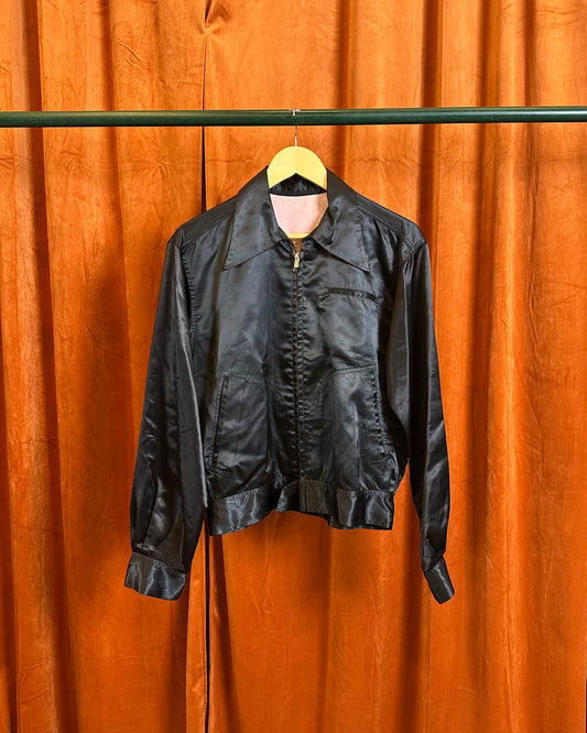 60s Philippines 'Subie Bay' Red Dragon Souvenir Satin Jacket