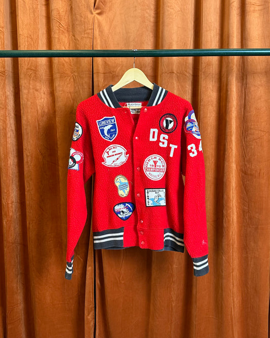 60s Champion 'Davenport' Reverse Fleece Patchwork Jacket