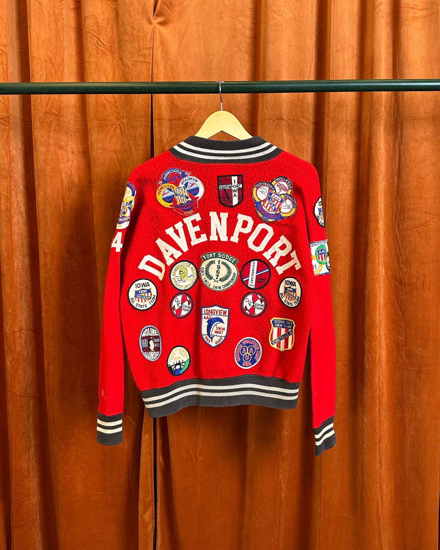 60s Champion 'Davenport' Reverse Fleece Patchwork Jacket