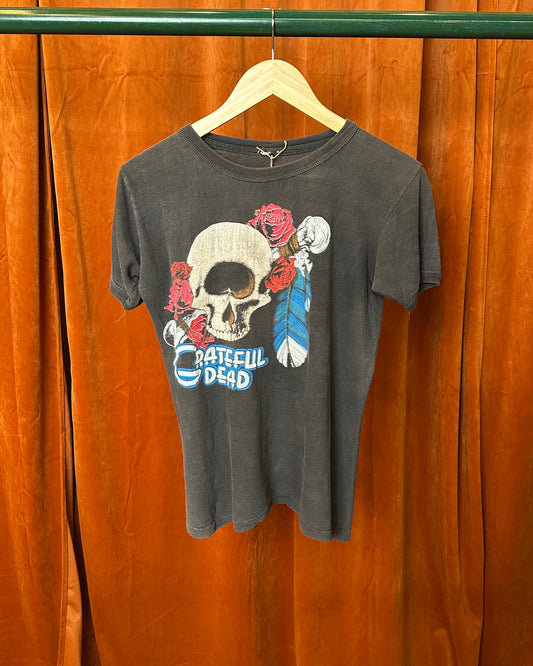 Grateful Dead Skull Feather Roses